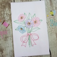 Flower Bouquet Machine Embroidery Design 